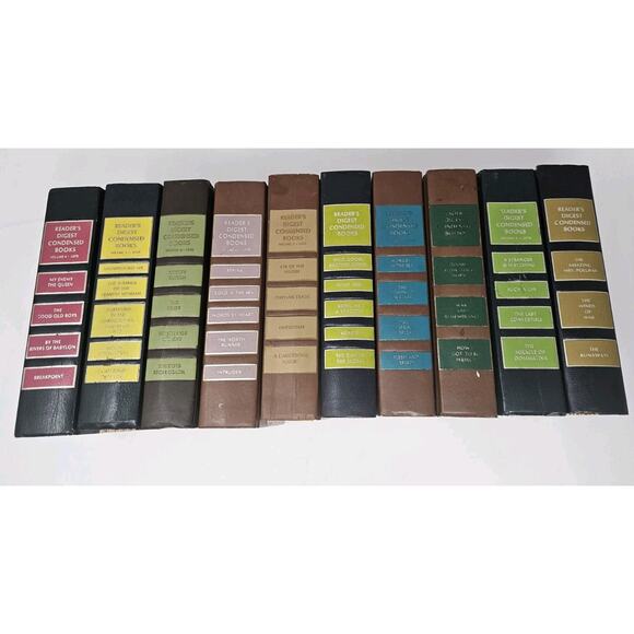 Readers Digest Condensed Books Lot of 10 First Edition Home Decor MCM Library - Picture 5 of 16